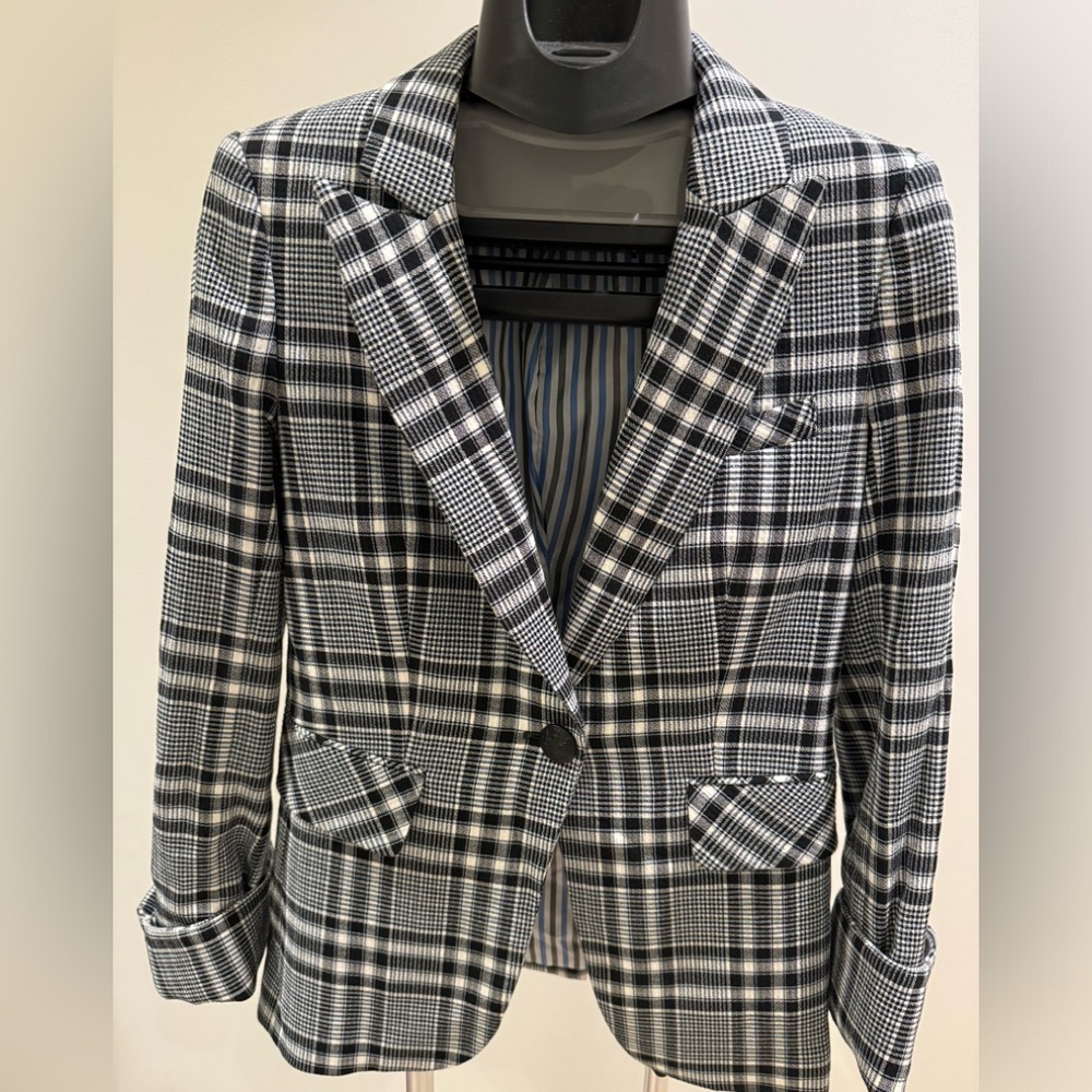 Veronica Beard Plaid Blazer lightweight size 0